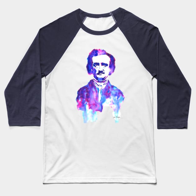 Edgar - Ink Wash Baseball T-Shirt by lucafon18